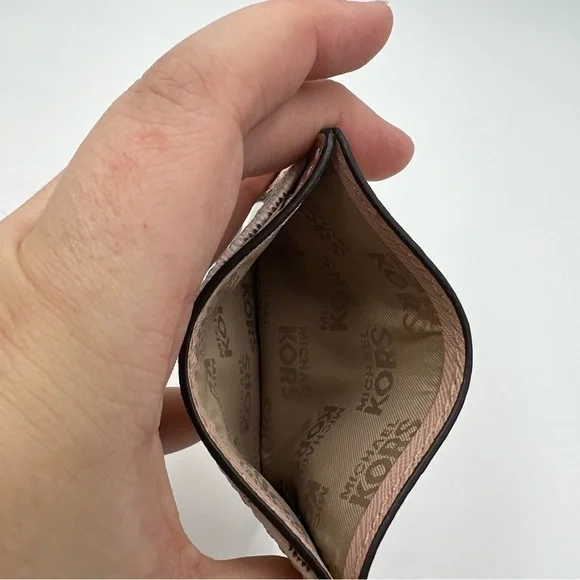 Michael Kors Jet Set Monogram Cardholder Pink - Picture 3 of 3